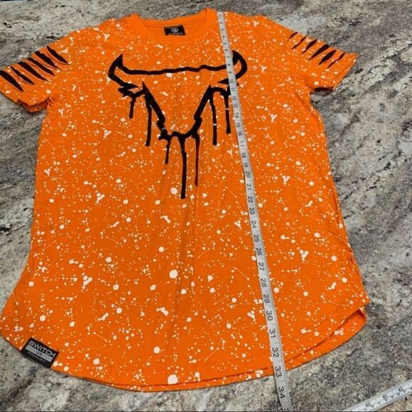 NWT Switch Remarkable slash bull head orange black shirt - Picture 6 of 7